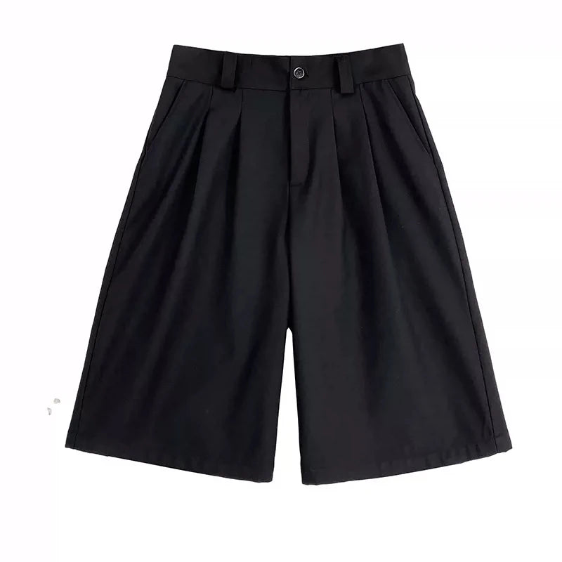 Mauroicardi Casual Black Pleated Shorts
