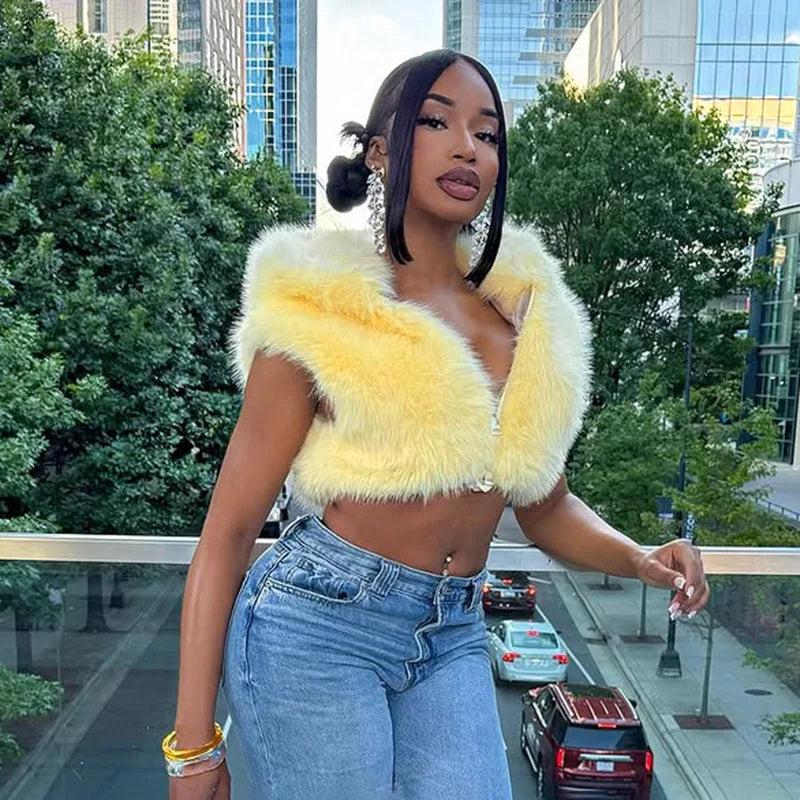 STYLISH LADY Faux Fur Jacket