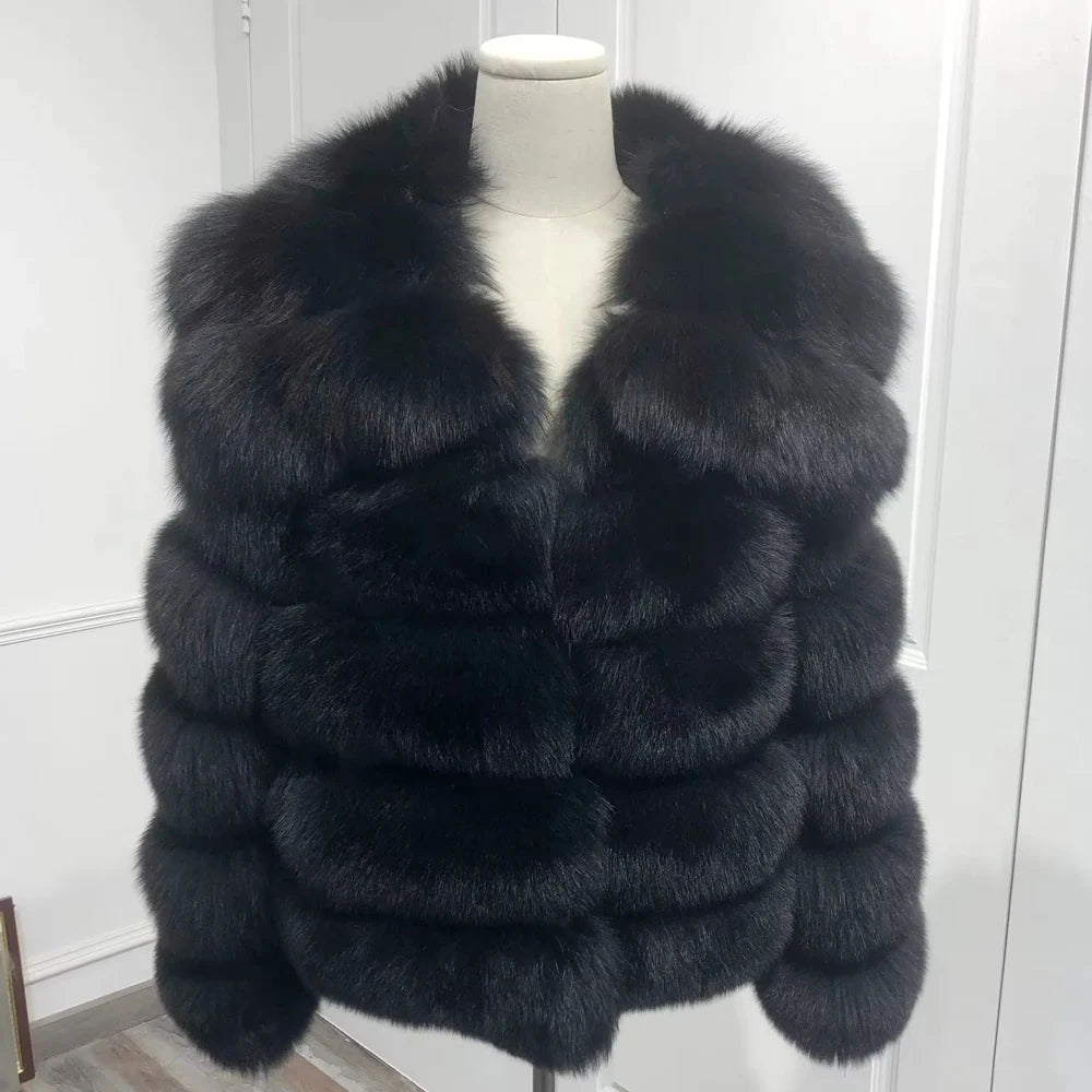 QUEENTINA  Real Fox Fur Coat