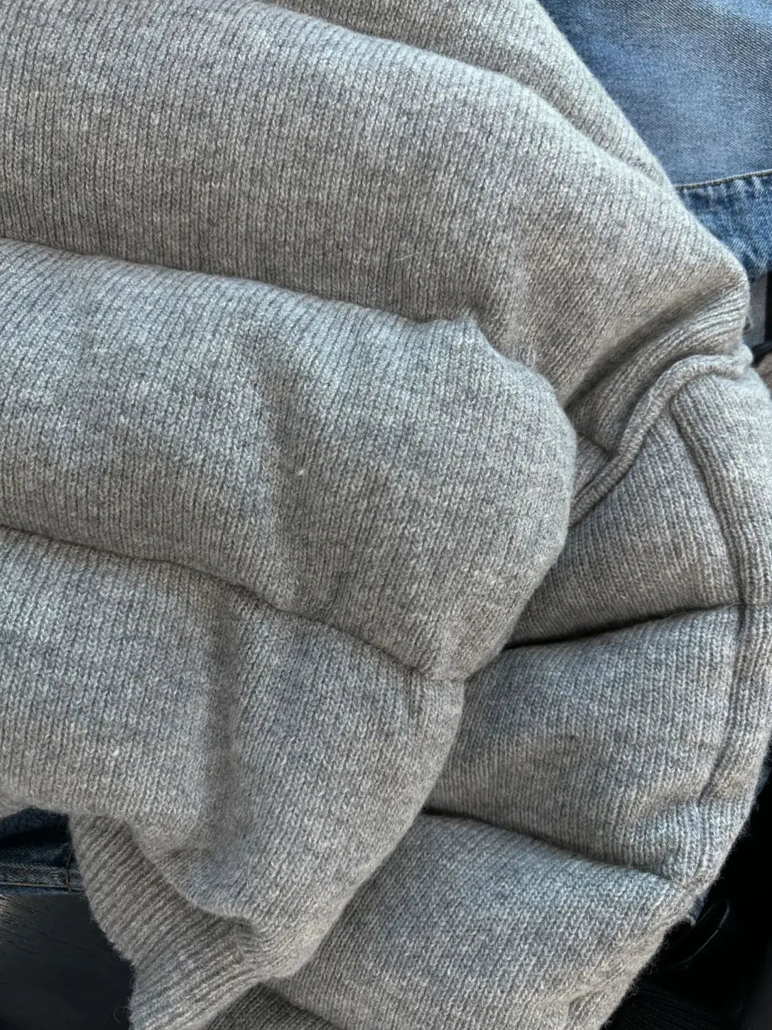 Korean Style Gray Cotton Puffer Coat