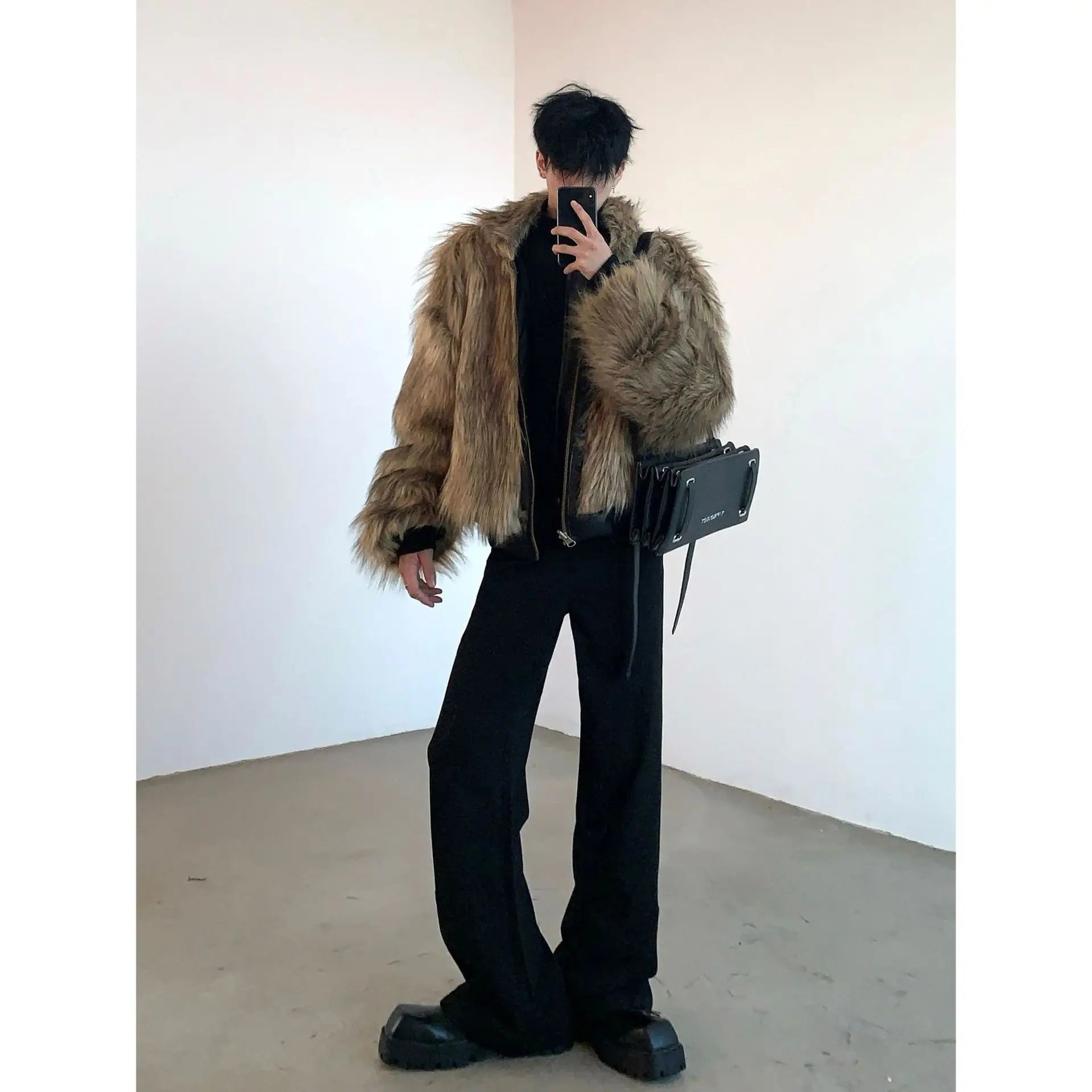 Men Faux Fur Jacket