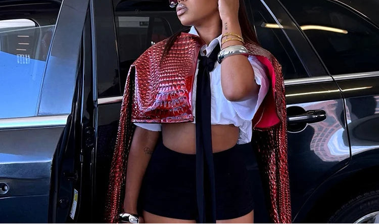 Weird Puss Faux Leather Jacket