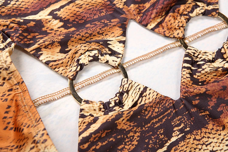 Weird Puss Sexy Snake Print Set