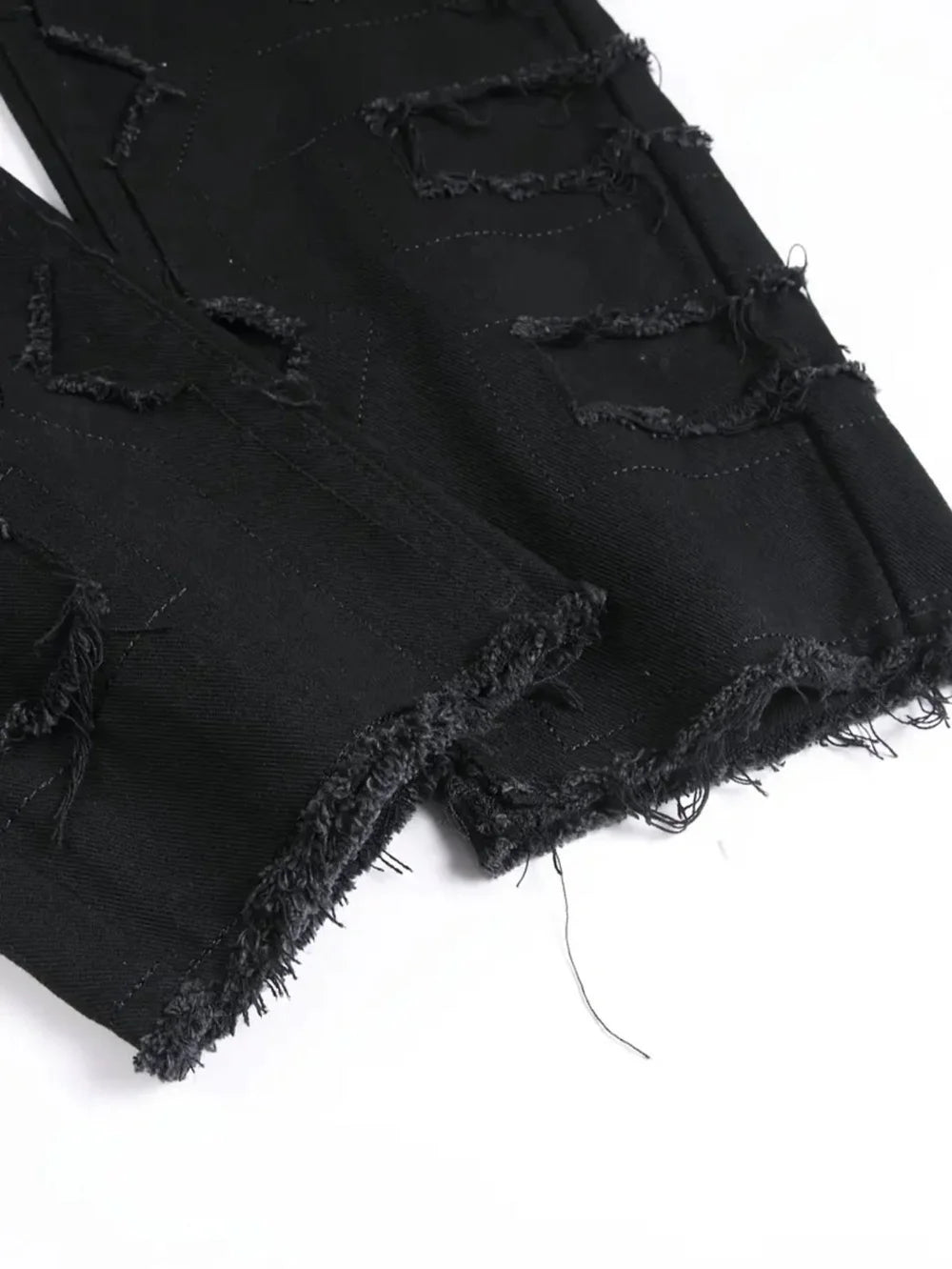 Stacked Spliced Slim Jeans