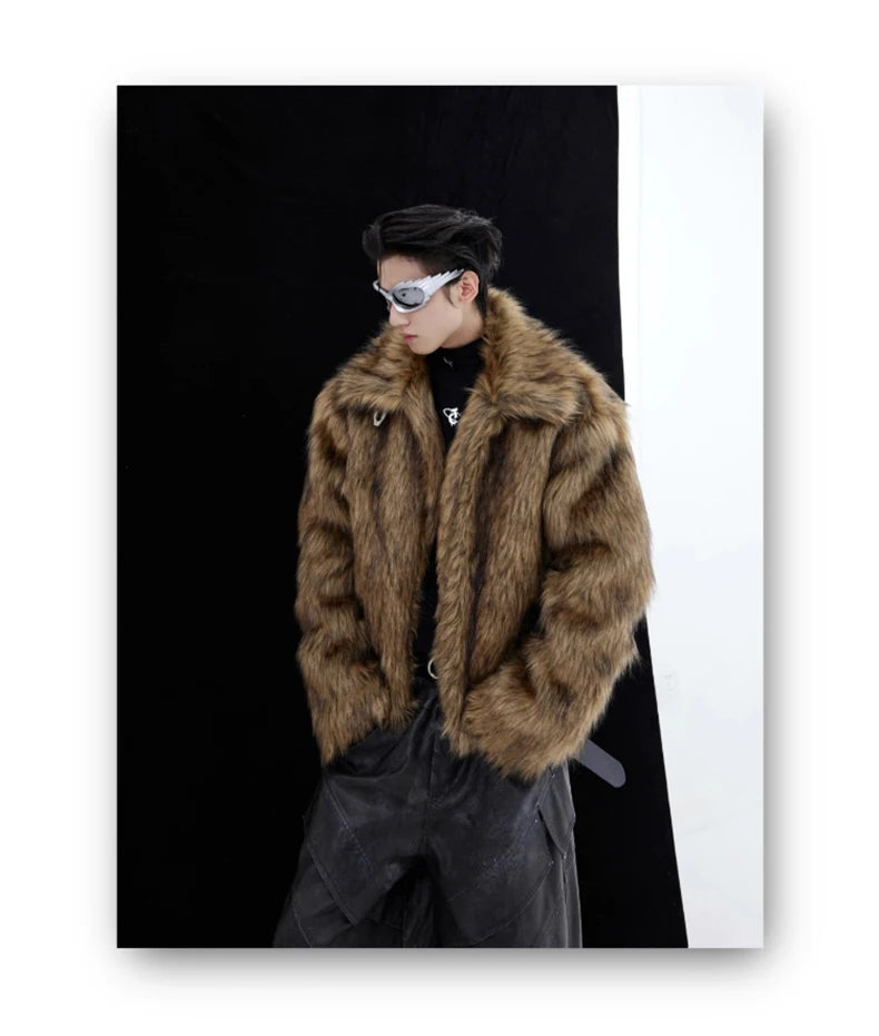 Mauroicardi Winter Short Hairy Soft Faux Fur Coat