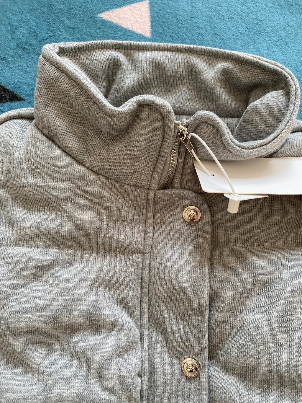 Korean Style Gray Cotton Puffer Coat