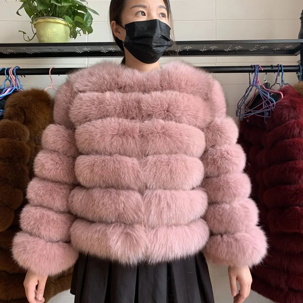 Queentina Real Fox Fur Coat