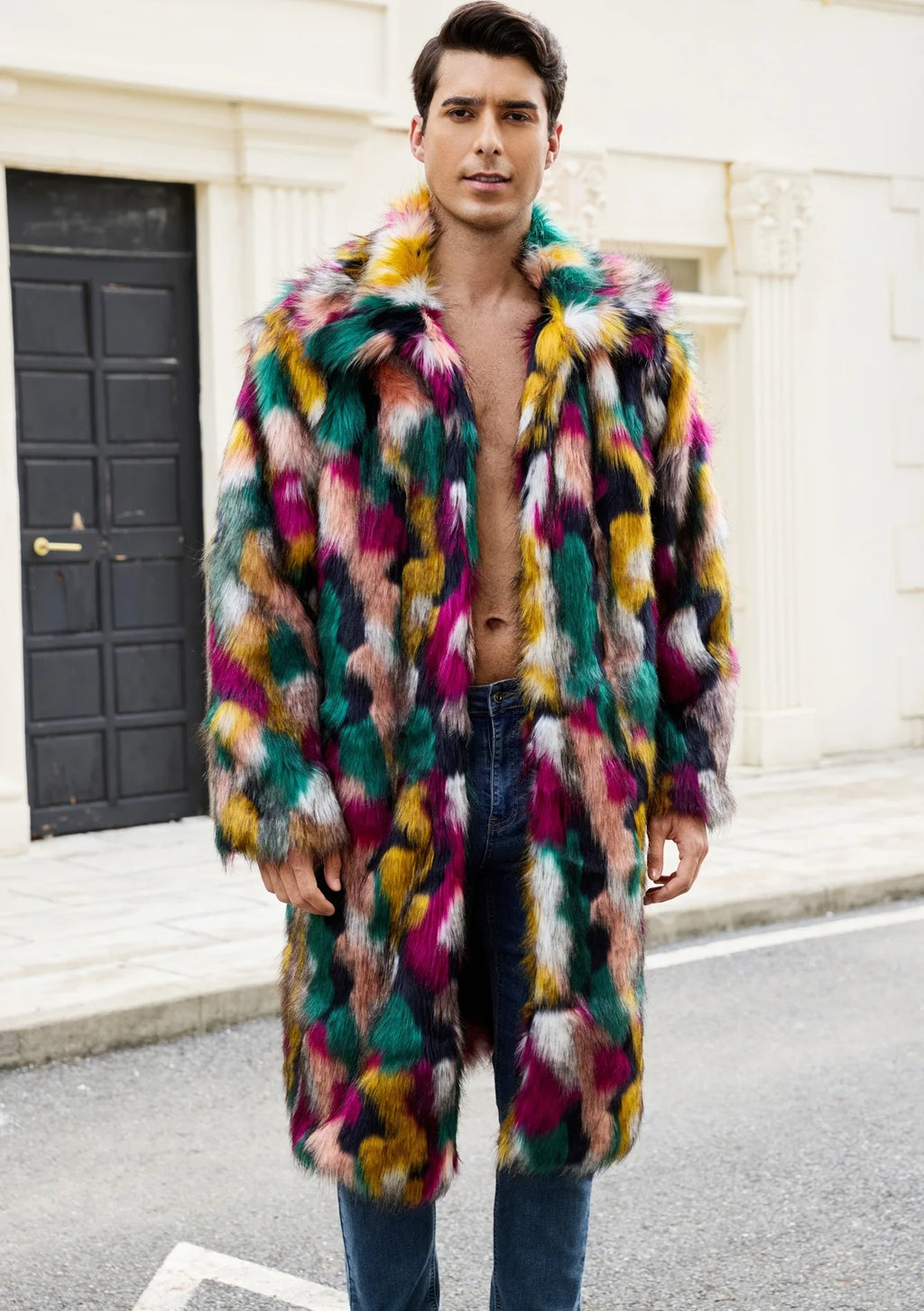PFHQ Long Faux Fur Jacket