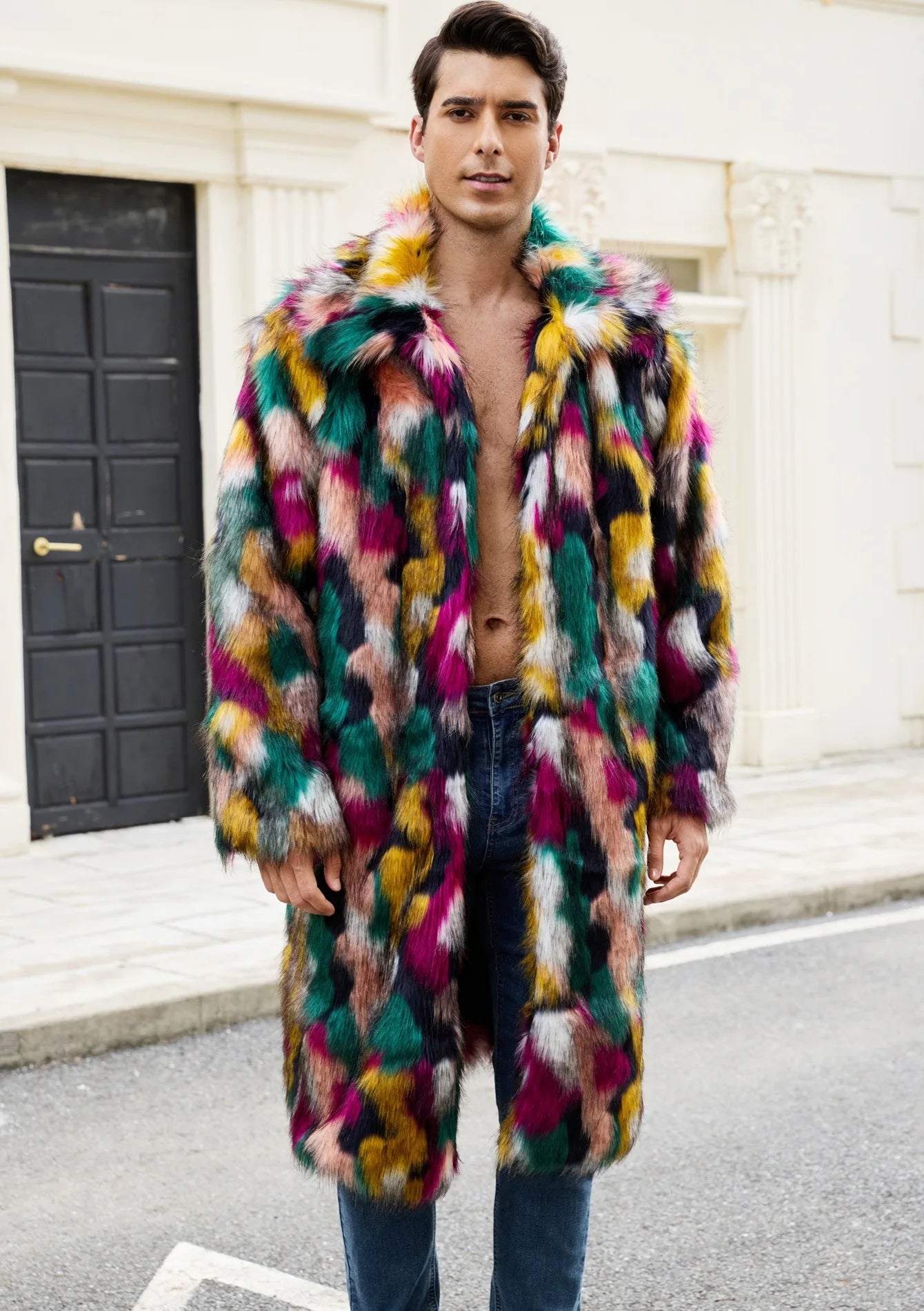 PFHQ Long Faux Fur Jacket