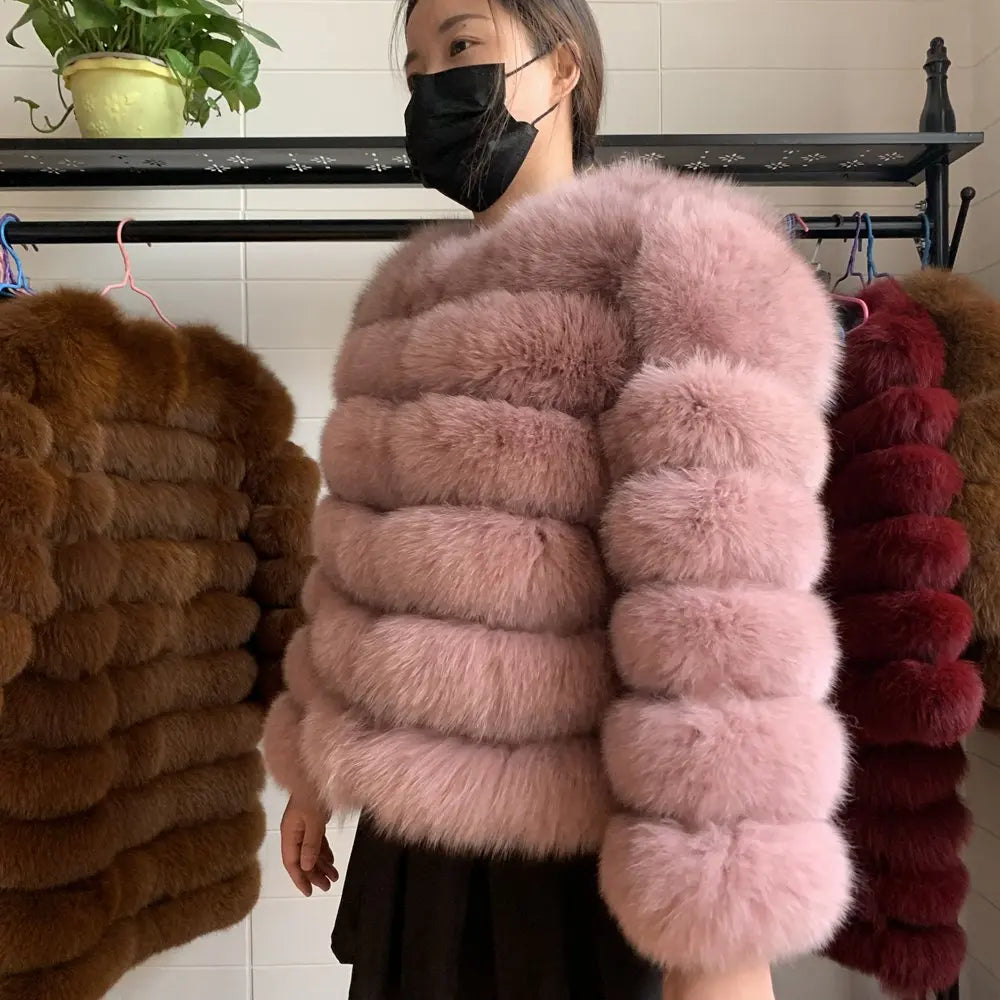 Queentina Real Fox Fur Coat
