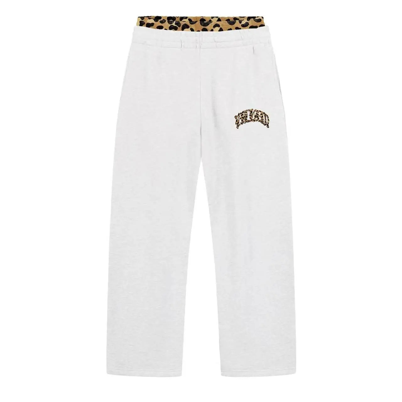 Leopard Print Embroidery Patch Sportswear Set