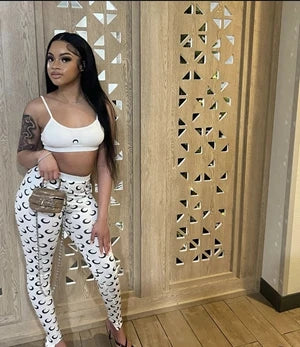 STYLISH LADY Moon Printed 2 Piece Set