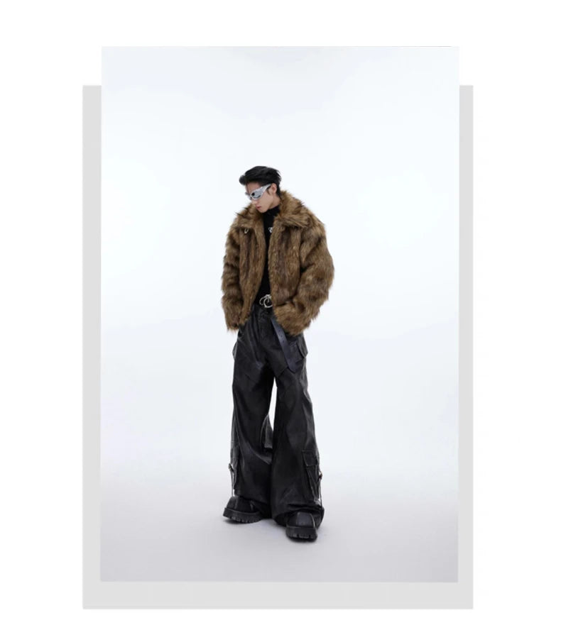 Mauroicardi Winter Short Hairy Soft Faux Fur Coat