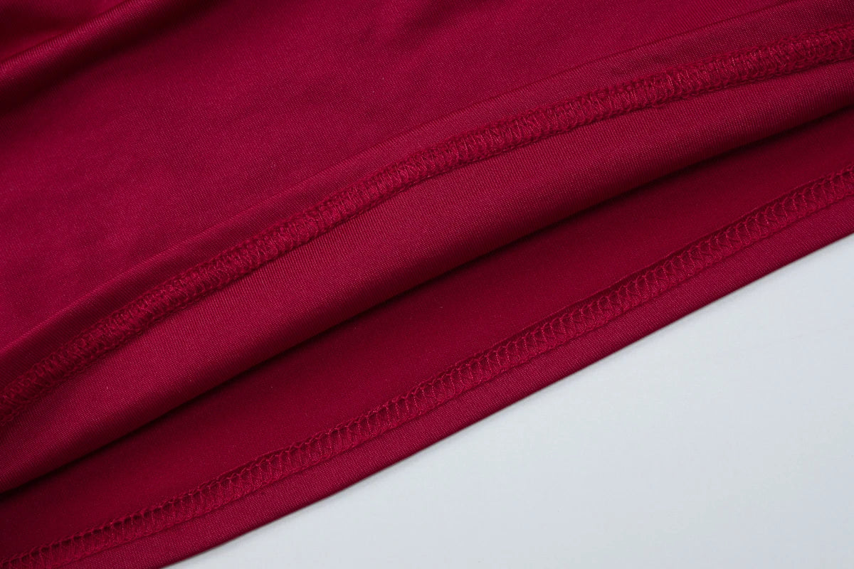 Dulzura O-Neck Long Sleeve Ruched Slim Fit T-Shirt