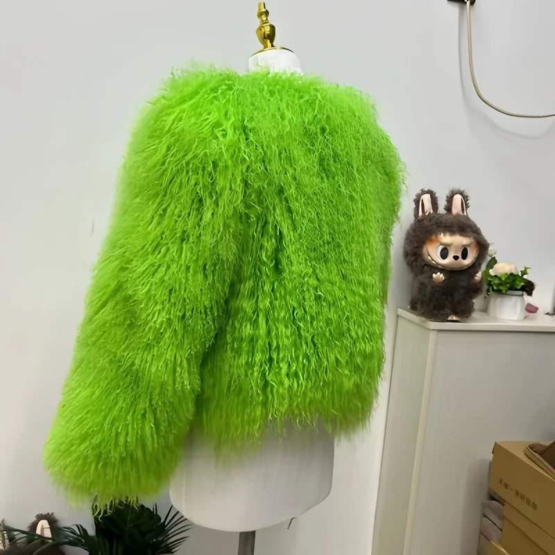 New Style Genuine Mongolian Tanned Sheepskin Coat