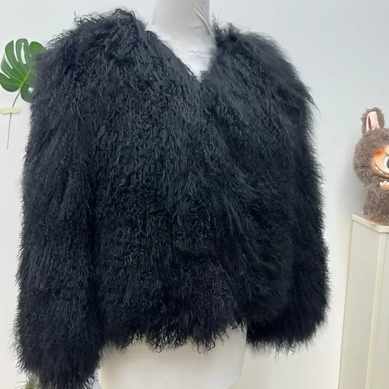 New Style Genuine Mongolian Tanned Sheepskin Coat