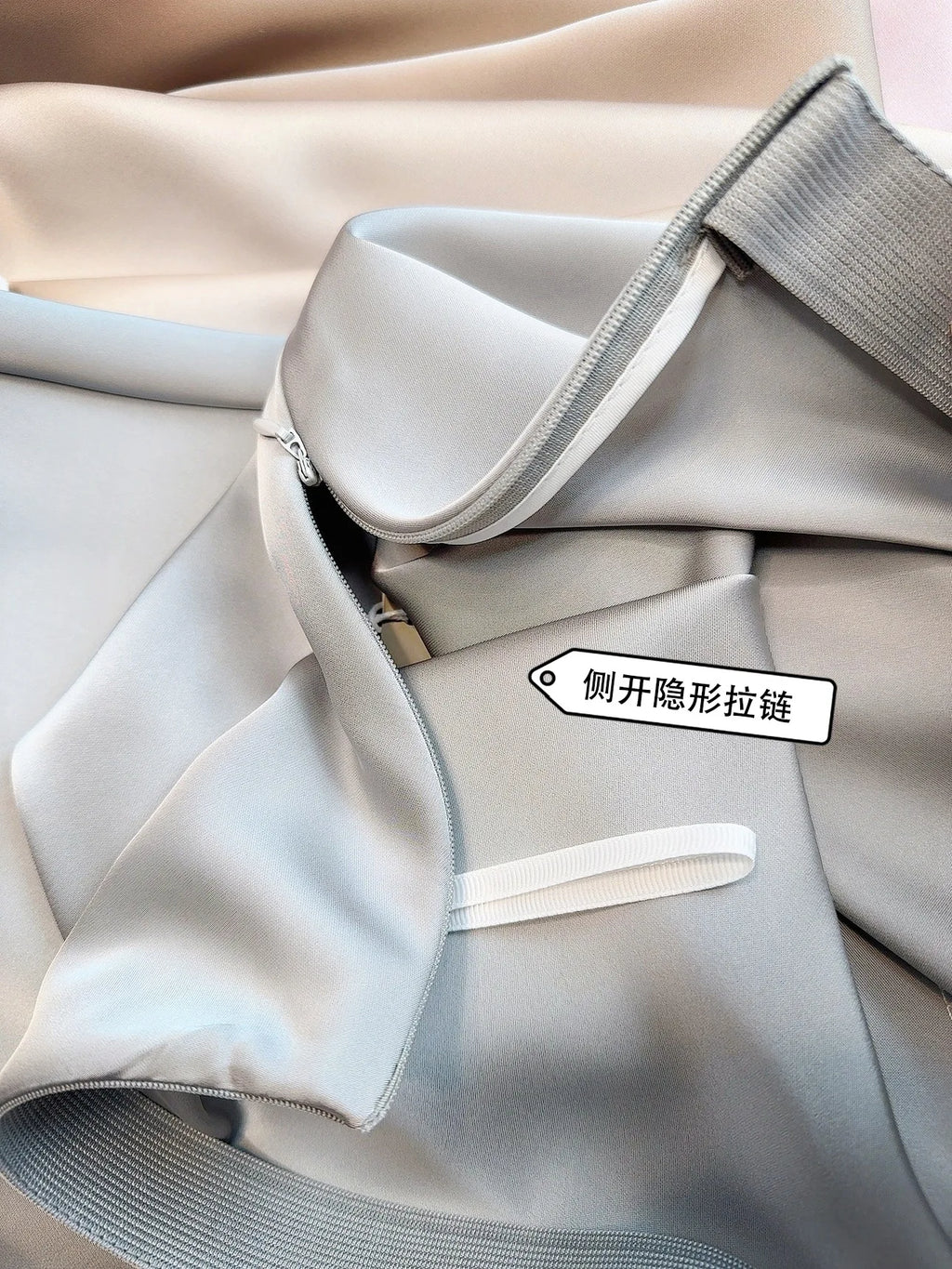 French Style Chic High-Waisted Satin Skirt