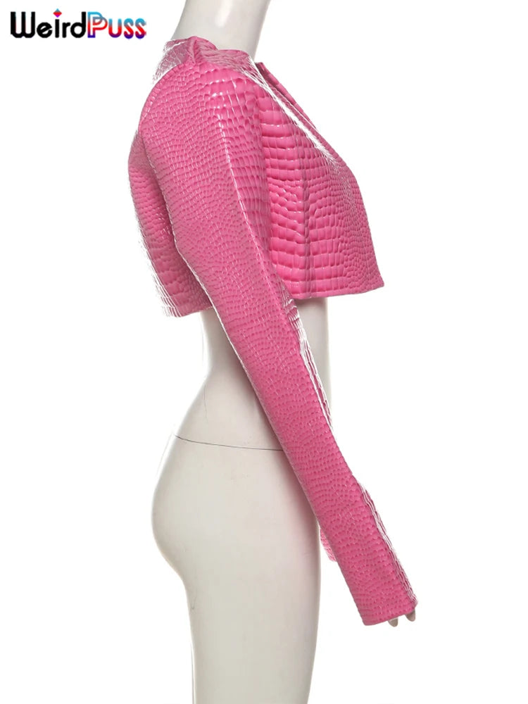 Weird Puss Faux Leather Jacket