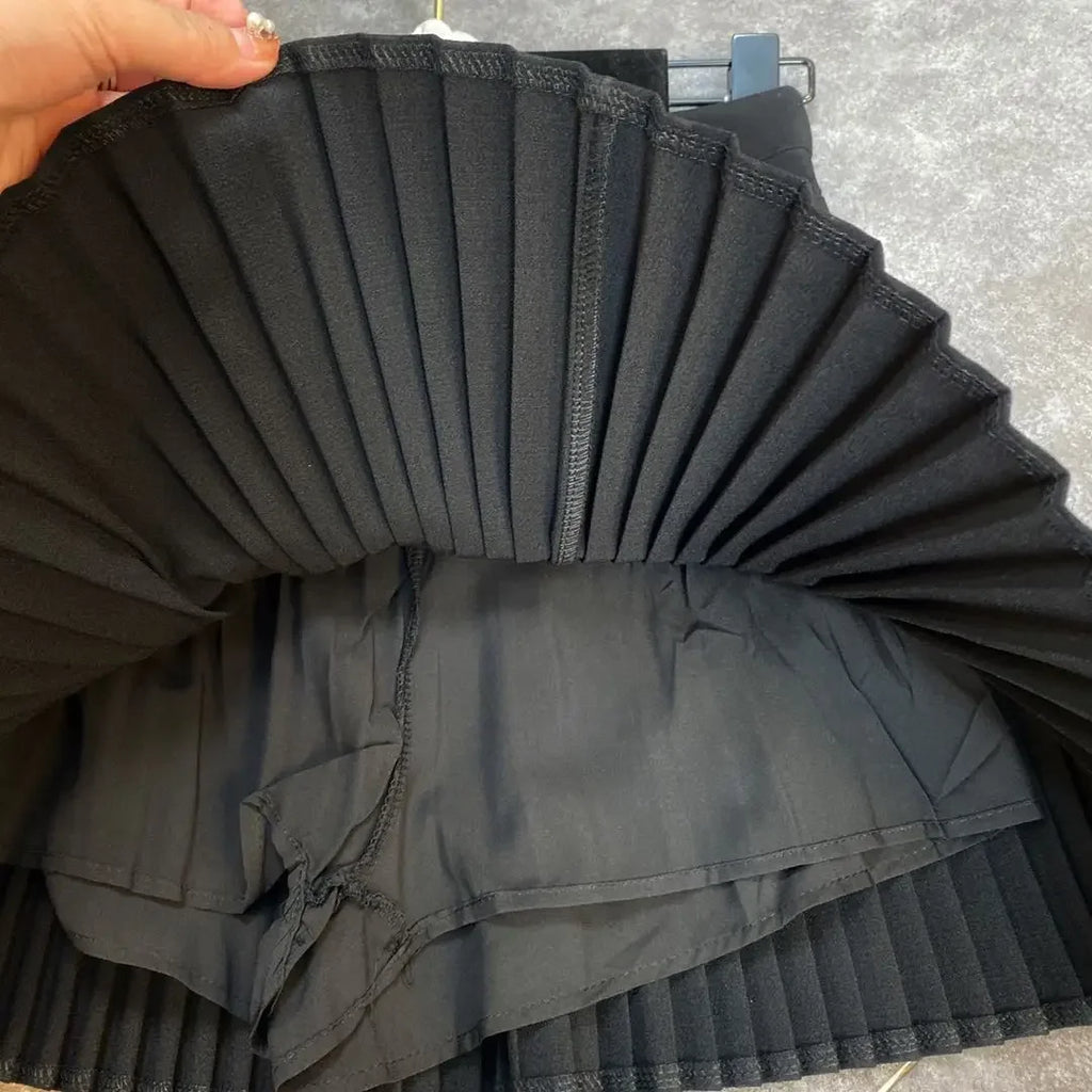 High Waist Short Mini Pleated Skirt