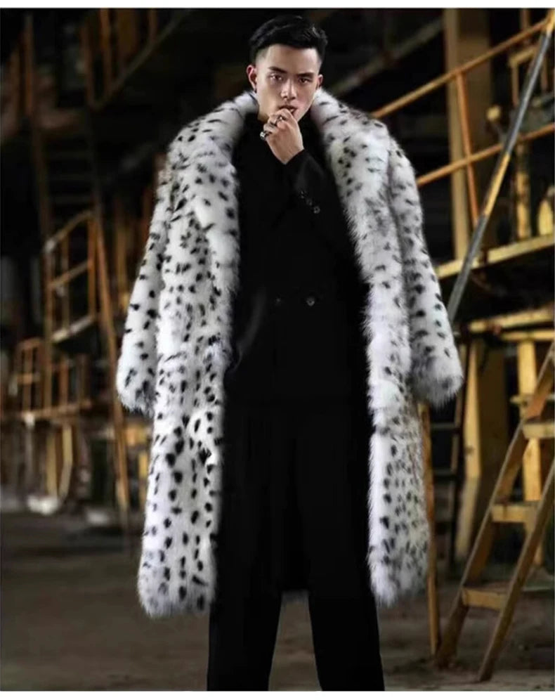 Mauroicardi Winter Chic Long Faux Fur Coat