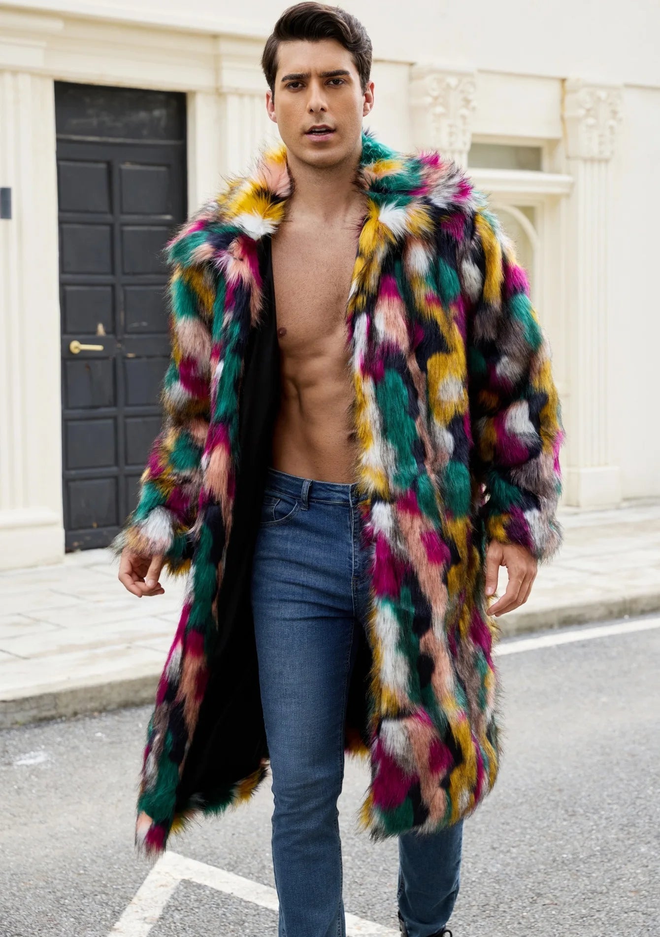 PFHQ Long Faux Fur Jacket