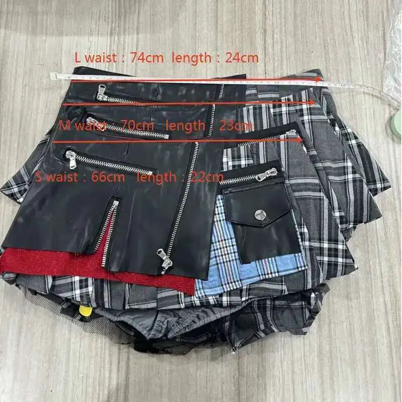 DEAT Patchwork Mini Skirt