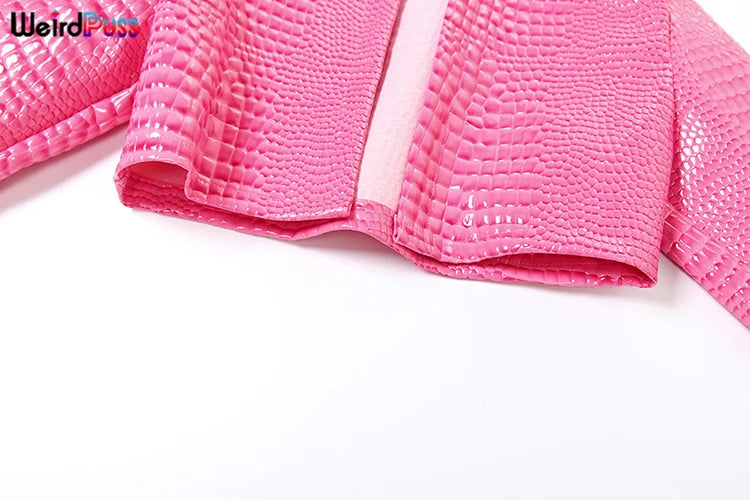 Weird Puss Faux Leather Jacket