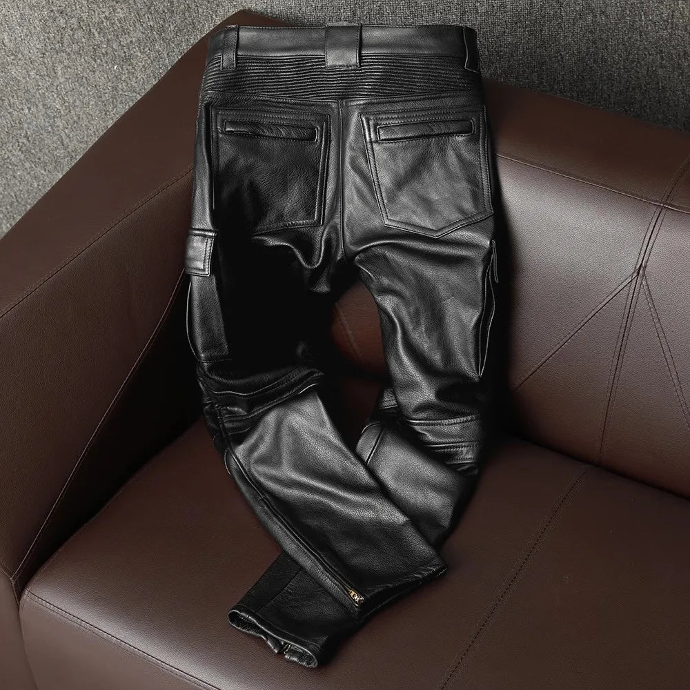 Mauroicardi  Pu Leather Moto Pencil Pants