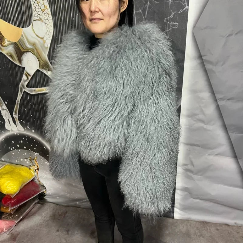 New Style Genuine Mongolian Tanned Sheepskin Coat