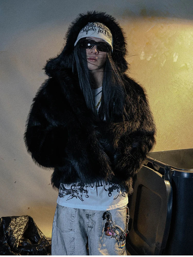 Mauroicardi Short Oversized Fur Coat