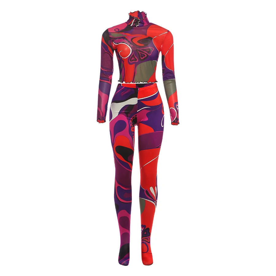 Weird Puss Colorful 2-Piece Set
