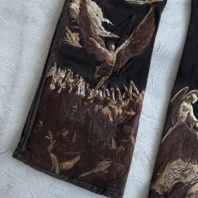 Cherry Blossom Print Jeans