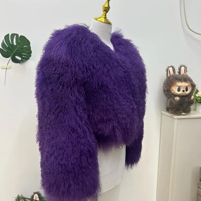 New Style Genuine Mongolian Tanned Sheepskin Coat