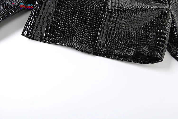 Weird Puss Faux Leather Jacket