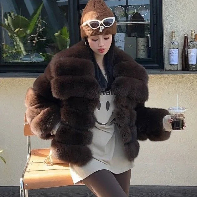 QUEENTINA  Real Fox Fur Coat