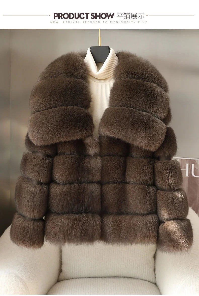 QUEENTINA  Real Fox Fur Coat