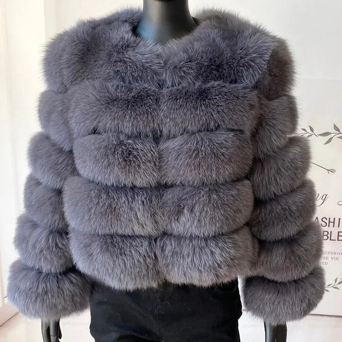 Women's Fashion Faux Fur Coat