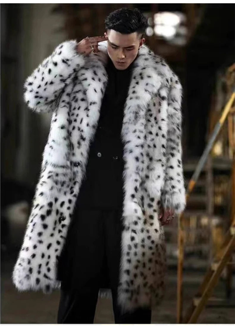 Mauroicardi Winter Chic Long Faux Fur Coat