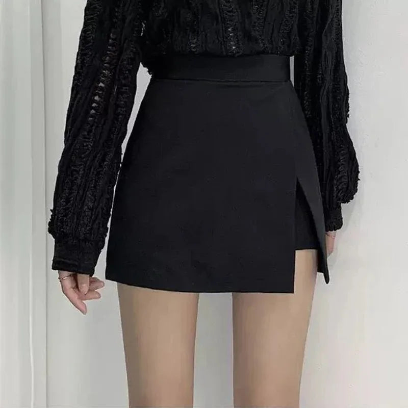 Black High-Waisted Mini Skirt