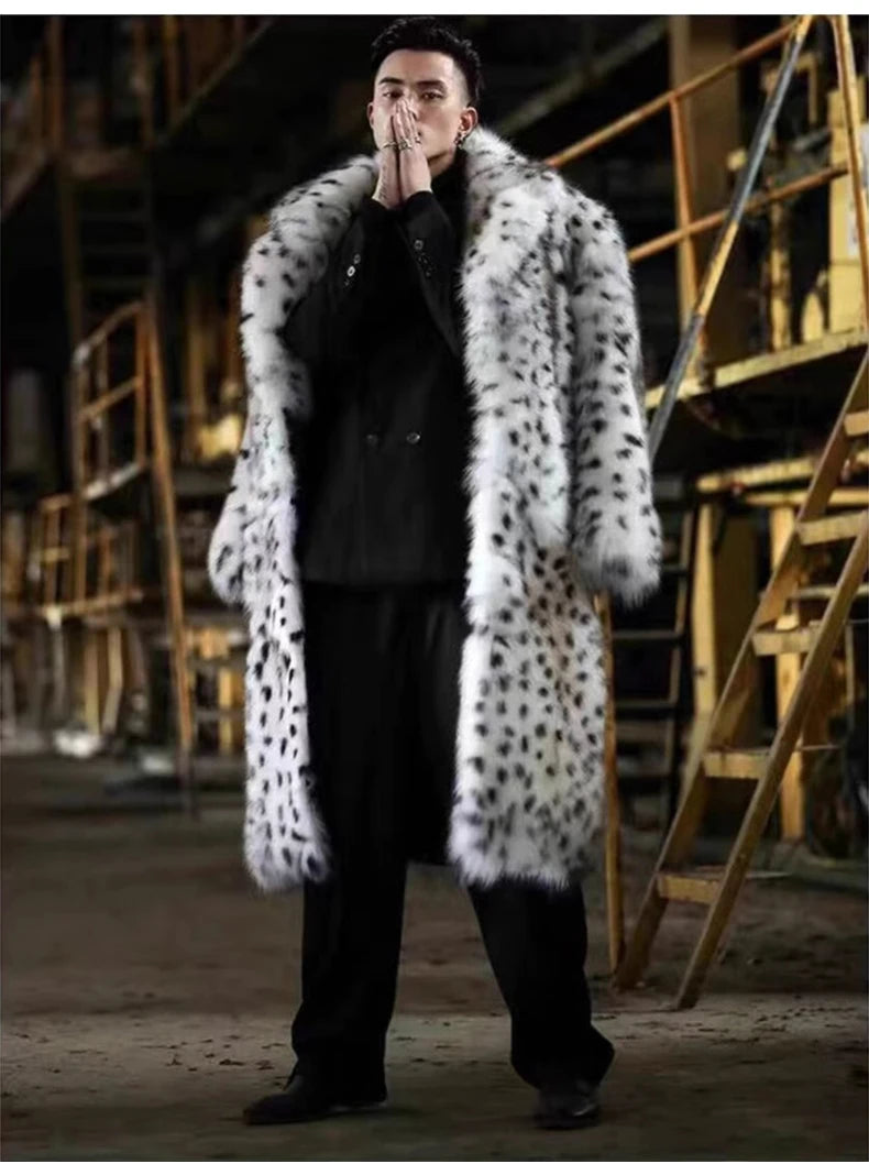 Mauroicardi Winter Chic Long Faux Fur Coat