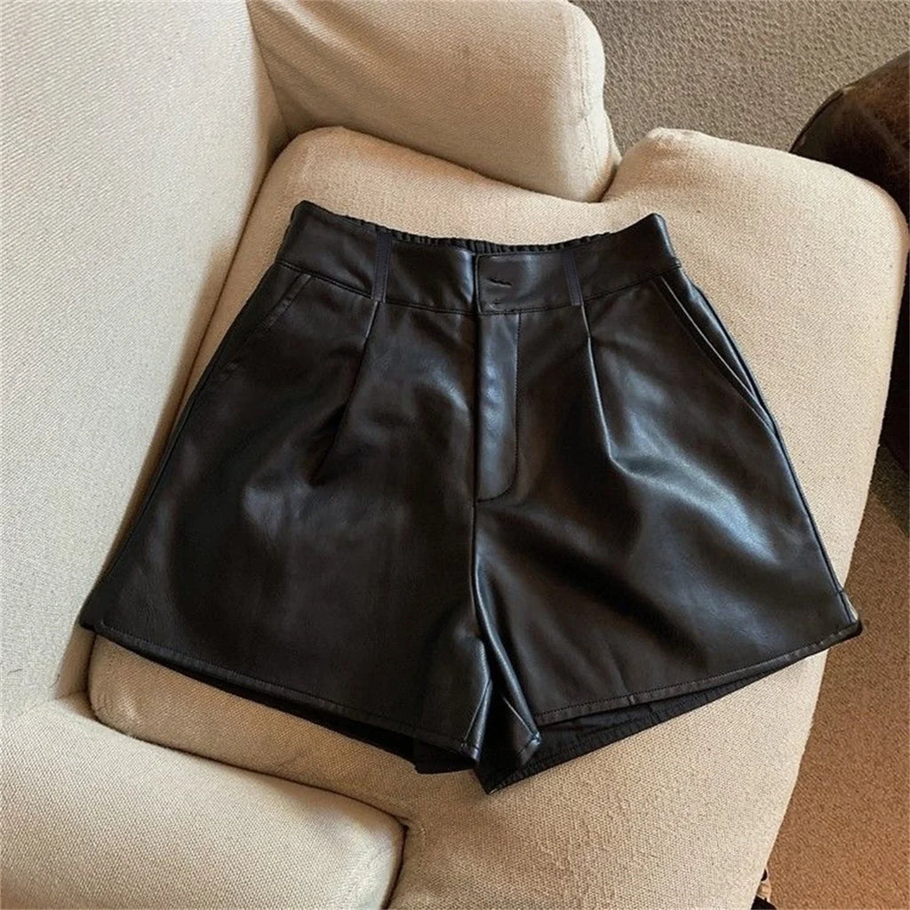 Retro PU Shorts