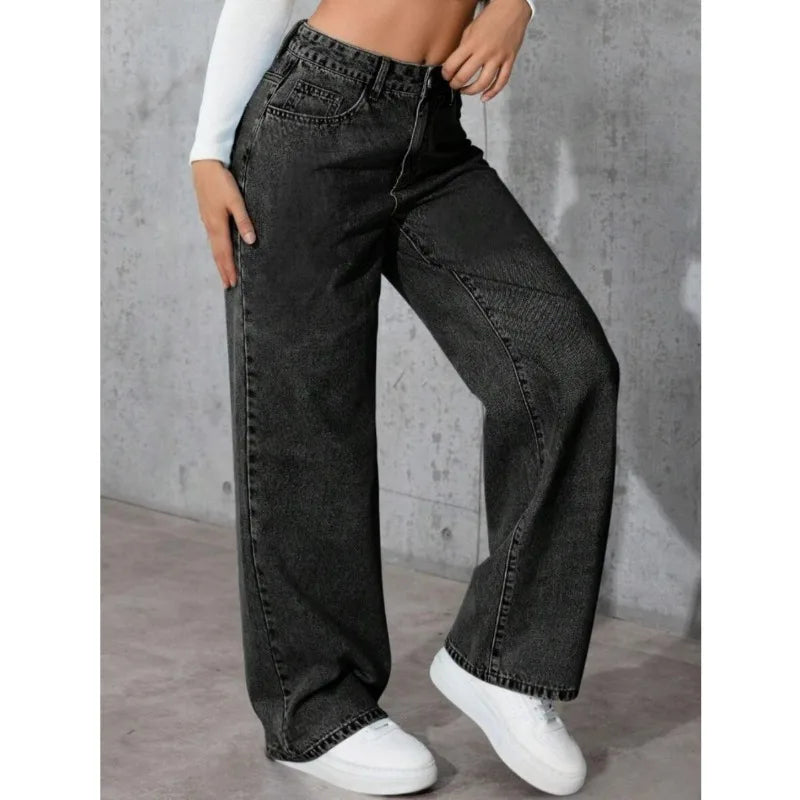 Classic Wide Leg Stretch Jeans