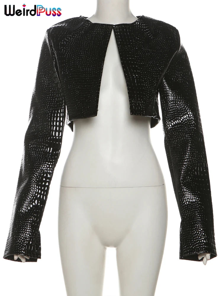 Weird Puss Faux Leather Jacket