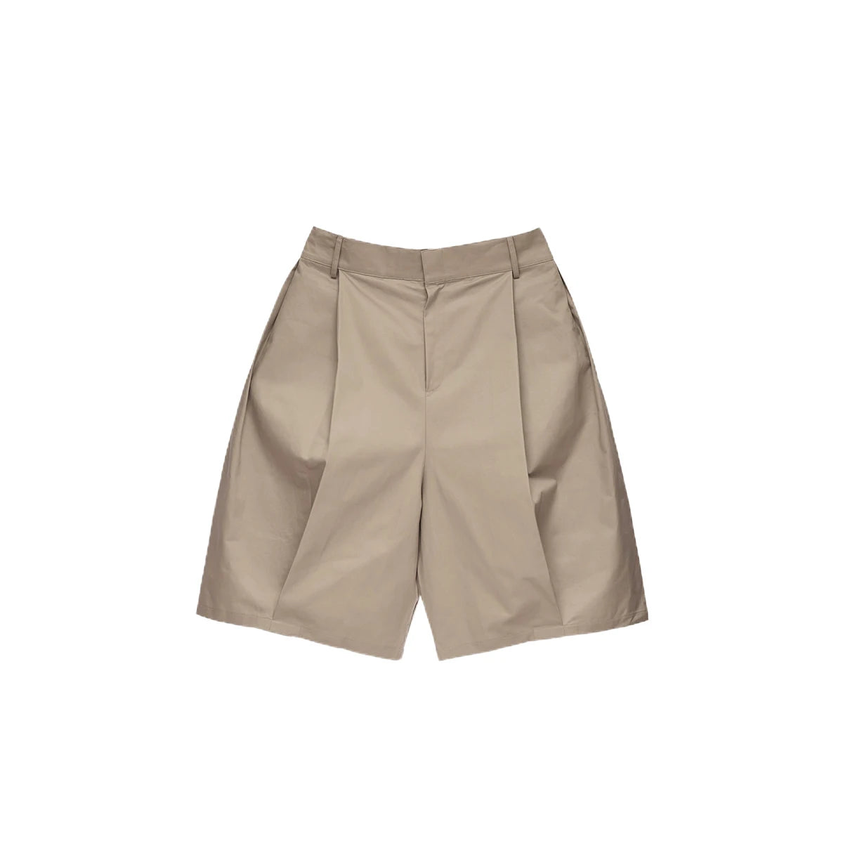 Mauroicardi Baggy Casual Khaki Wide Leg Shorts
