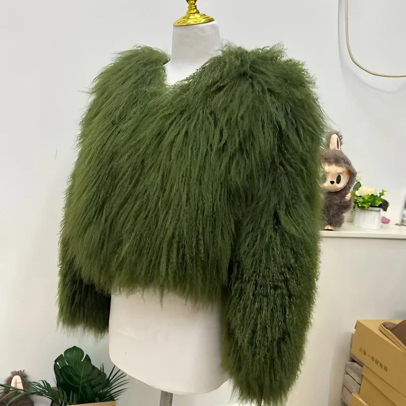 New Style Genuine Mongolian Tanned Sheepskin Coat