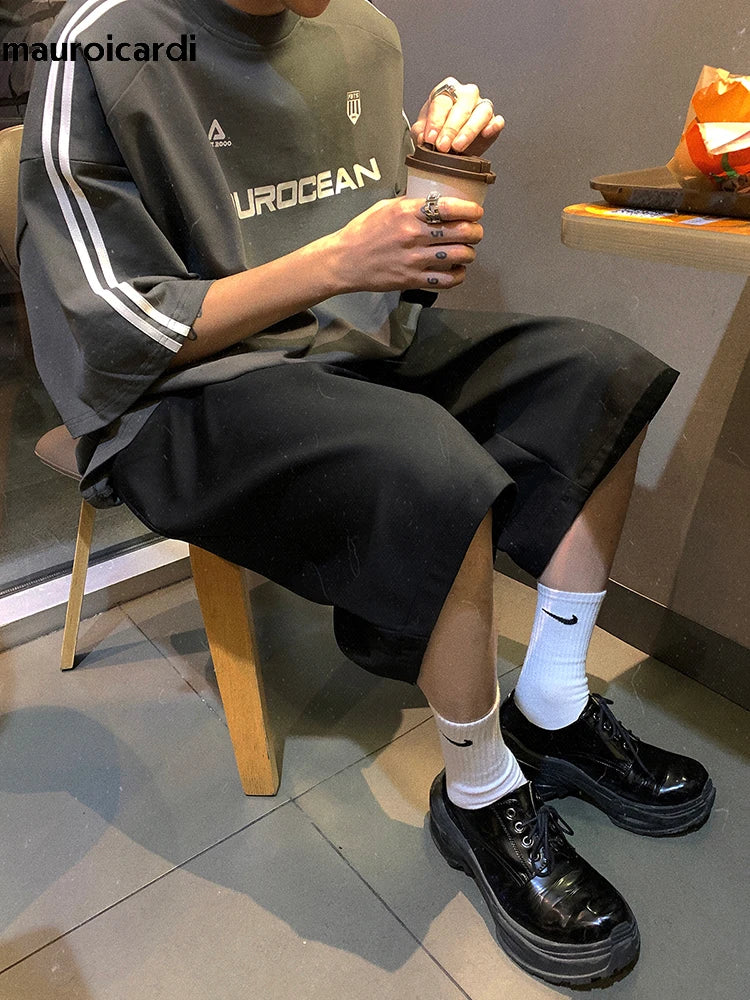 Mauroicardi Casual Black Pleated Shorts