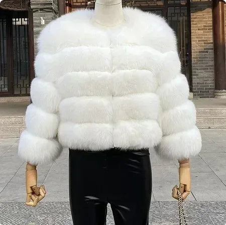 Women's Fashion Faux Fur Coat