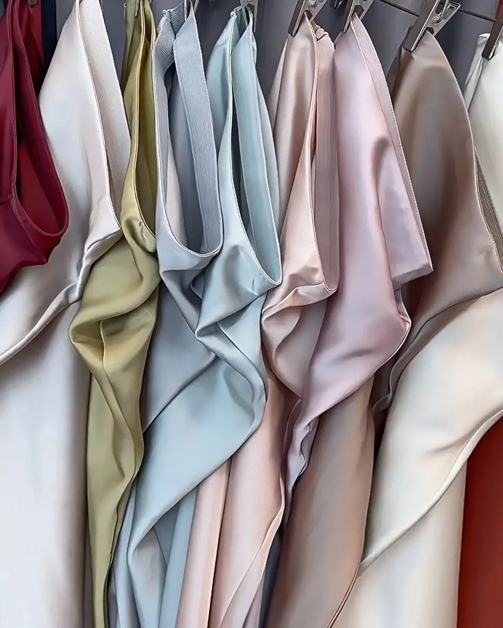 French Style Chic High-Waisted Satin Skirt