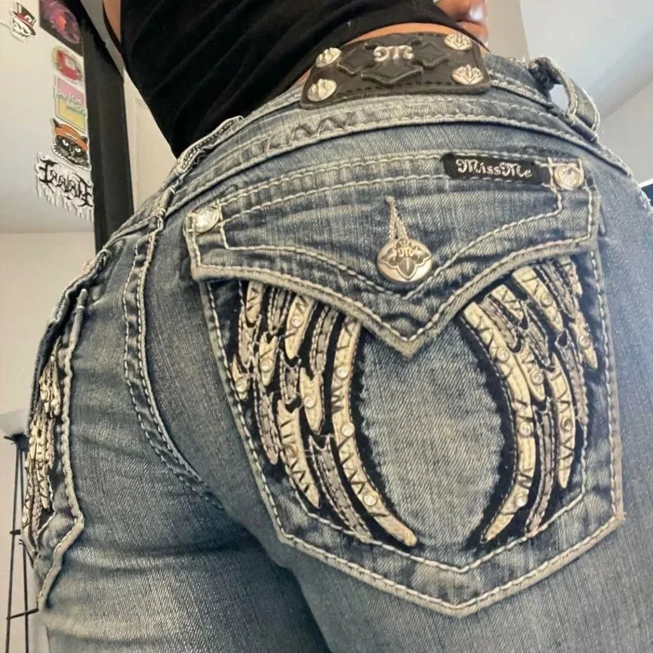 2000's Retro Miss Me Boot Cut Jeans