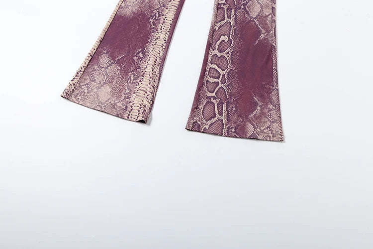 Weird Puss Letter Snake Print Tracksuit